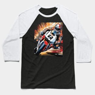 Racing Motorcycle Baseball T-Shirt